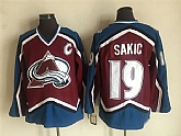 Avalanche 19 Joe Sakic Red CCM Throwback Jersey,baseball caps,new era cap wholesale,wholesale hats